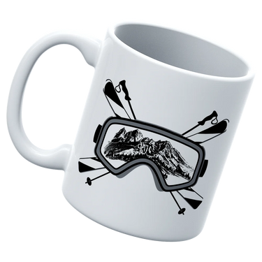 Ski Goggles White Coffee Mug